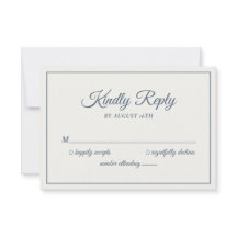 Hochzeit freundlich Antwort moderne Dusty Navy Bla