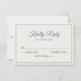 Hochzeit freundlich Antwort moderne Dusty Navy Bla