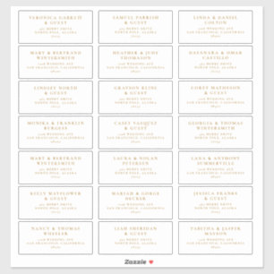 Hochzeit Gast voradressierte Labels Boho Gold J102