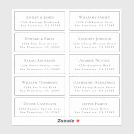 Hochzeit Gastadresse Labels ORDER 6" oder 8"!