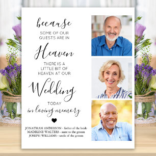 Hochzeit Gedenkfeier Benutzerdefiniert 3 Foto Himm Poster