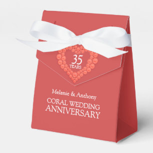 Hochzeit Geschenkbox Korallen-Herz 35 Jahre Geschenkschachtel