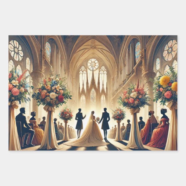 Hochzeit Geschenkpapier Set (Vorderseite)