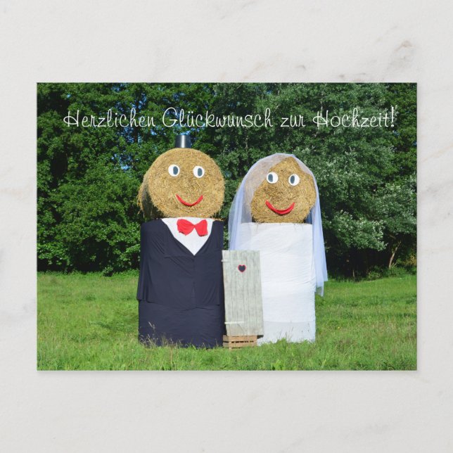 Hochzeit ....Glückwunsch Postkarte (Vorderseite)