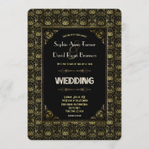 Hochzeit | Gold Black Roaring 20s Art Deco