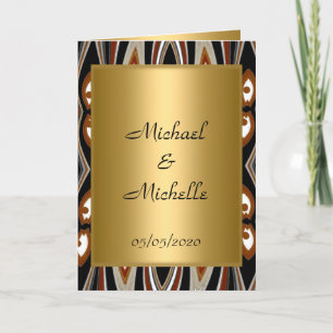 Hochzeit Gold Tribal-Einladung Einladung