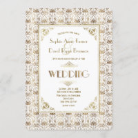 Hochzeit | Gold White Roaring 20s Art Deco
