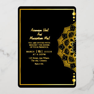 Hochzeit Golden Luxury Invitation Card Golden Foil Folieneinladung