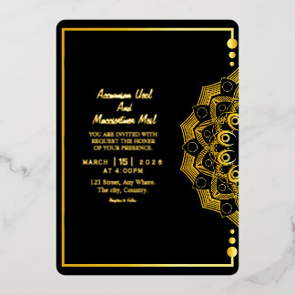 Hochzeit Golden Luxury Invitation Card Golden Foil Folieneinladung