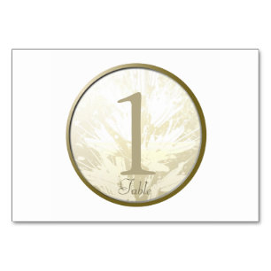 Hochzeit Goldene Blume Personalisierte Tischkarte Tischnummer