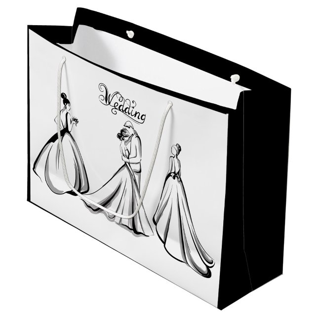 Hochzeit Große Geschenktüte (Elegant illustrations of brides!)