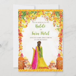 Hochzeit Haldi laden & Pithi einladen Haldi Zeremo Einladung