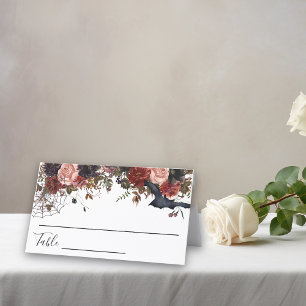 Hochzeit Halloween Herbst Blumen Platzkarte