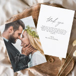 Hochzeit handschriftlich Vielen Dank Foto Minimali Dankeskarte<br><div class="desc">Handgeschriebene Hochzeiten Dankeschön Karten,  die ein Foto auf der Vorder- und Rückseite haben. Die Dankeschön-Karten enthalten eine moderne,  weiße und schwarze handgeschriebene kursive Schriftzeichen-Typografie,  die elegant,  einfach und modern nach einem minimalistischen einfachen Hochzeitstag-Fest zu verwenden sind.</div>