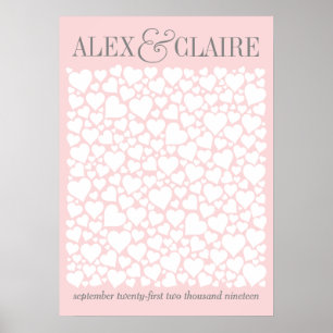 Hochzeit Herz Gästebuch Poster - WÄHLEN SIE IHRE F