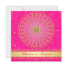 Hochzeit | Hindu | Ganesh | Rosa, Gold | Rollen