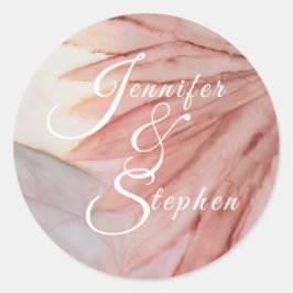Hochzeit Hübsch in Rosa Runder Aufkleber