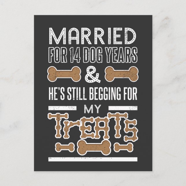 Hochzeit Hund Jahre 2. Hochzeitstag Postkarte (Vorderseite)