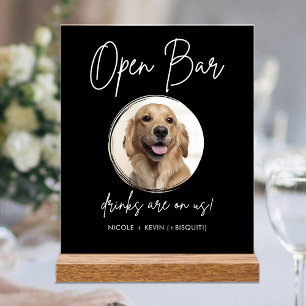 Hochzeit Hundefeier Open Bar Getränke Cocktail Sch Acrylschild
