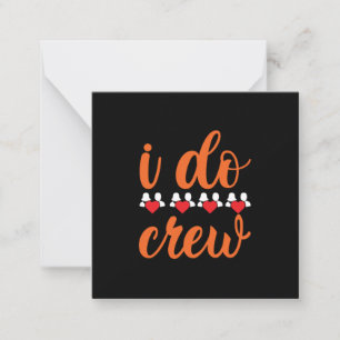 Hochzeit ich mache Crew Mitteilungskarte
