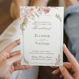 Hochzeit im Blumenfrühling Einladung