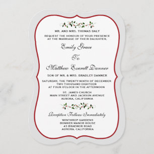 Hochzeit im Dezember Traditionelle Einladung