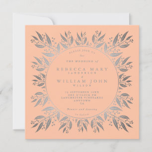 Hochzeit im eleganten botanischen Stil Einladung
