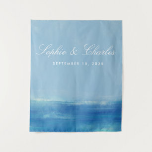 Hochzeit im eleganten Ozean Wandteppich