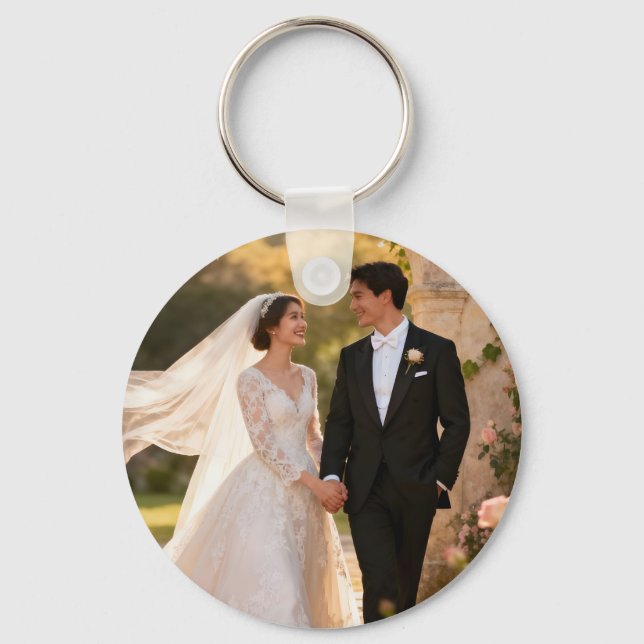 Hochzeit im Freien Schlüsselanhänger (Vorderseite)