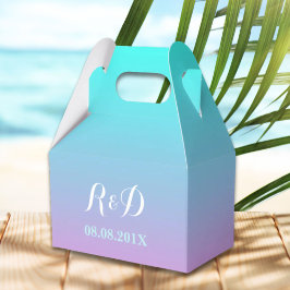 Hochzeit im Frühling Ober Türkis Geschenkschachtel