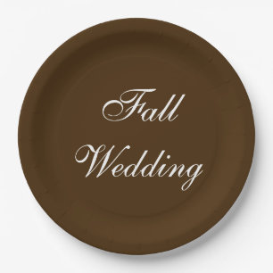 Hochzeit im Herbst Brown Rich Deep Rustic Farbe Pappteller