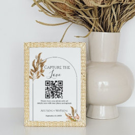 Hochzeit im Herbst Capture Liebe QR Code Hochzeit Poster