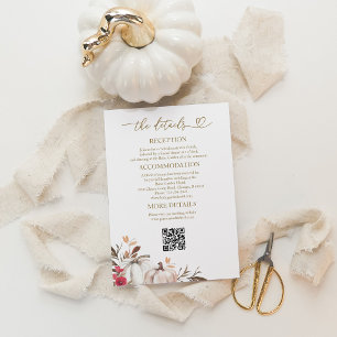Hochzeit im Herbst der Kürbiskerne Einladung
