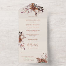Hochzeit im Herbst der rustikalen Floral