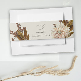 Hochzeit im Herbst der Wasserfarben im Herbst Einladungsbanderole