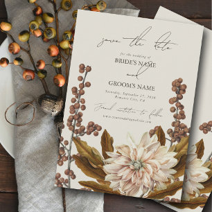Hochzeit im Herbst der Wasserfarben im Herbst Save The Date