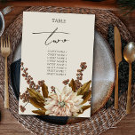 Hochzeit im Herbst der Wasserfarben im Herbst Tischnummer<br><div class="desc">Eine elegante erdige Töne fallen Aquarell Kalligraphie Signatur Skript Hochzeit Design. Ein rustikales Herbstdesign, das Kupfertönen und botanische Blumen sowie Vintage Schriftzeichen-Kalligraphie-Typografie verwendet. Ein klassisches, erdig-braunes, beige Herbstfallkalligraphie-Signatur-Design ideal für alle Arten von Hochzeiten. Ein klassisches saisonales Hochzeitsdesign mit vereinfachenden Tischnummern. Auch die passenden Hochzeitseinladungen und andere Schreibwaren sind verfügbar. Passen...</div>