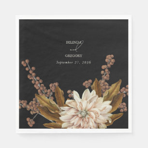 Hochzeit im Herbst des blorschwarzen Herbstes Serviette