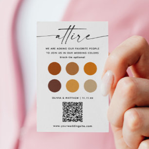 Hochzeit im Herbst Dress Code + QR-Code Herbstbe Begleitkarte