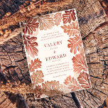 Hochzeit im Herbst Elegantes Bohemisches Wasser Einladung<br><div class="desc">Set die Stimmung für Ihre Herbstfeier mit dieser Hochzeit im Herbst Elegant Bohemisch Watercolor Einladung, mit weichen Aquarellblättern in warmen Terrakotta, Braun und Cremetönen. Mit einer Mischung aus erdigen Farben, boho-böhmischen Charme und moderner Einfachheit bietet diese Einladung eine perfekte Mischung aus rustikaler Eleganz und saisonaler Romantik. Wenn Sie Hilfe bei...</div>