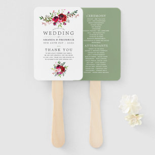 Hochzeit im Herbst Floral Programm Fächer