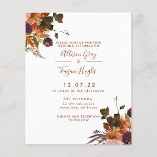 Hochzeit im Herbst Flyer Haushalt