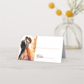 Hochzeit im Herbst für Herbst - künstlerische Plat Platzkarte