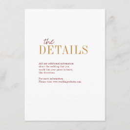 Hochzeit im Herbst für moderne Typografie Begleitkarte