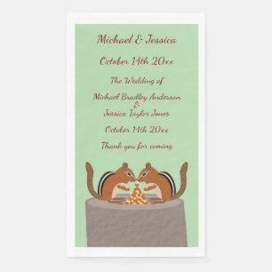Hochzeit im Herbst für niedliche Chipsätze Serviette