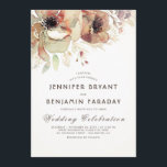 Hochzeit im Herbst für Vintage Wasserfarben Einladung<br><div class="desc">Herrliche Aquarellfarben Blume taupe und maronen Vintage Hochzeit im Herbst Einladungen. — Alle Designelemente von Jinaiji</div>