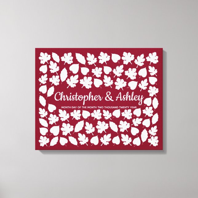 Hochzeit im Herbst Gästebuch Alternative 75 Blätte (Vorderseite)