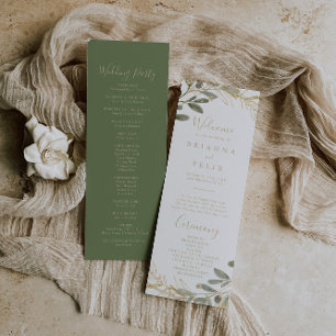 Hochzeit im Herbst Geometric Gold Greenery Programm