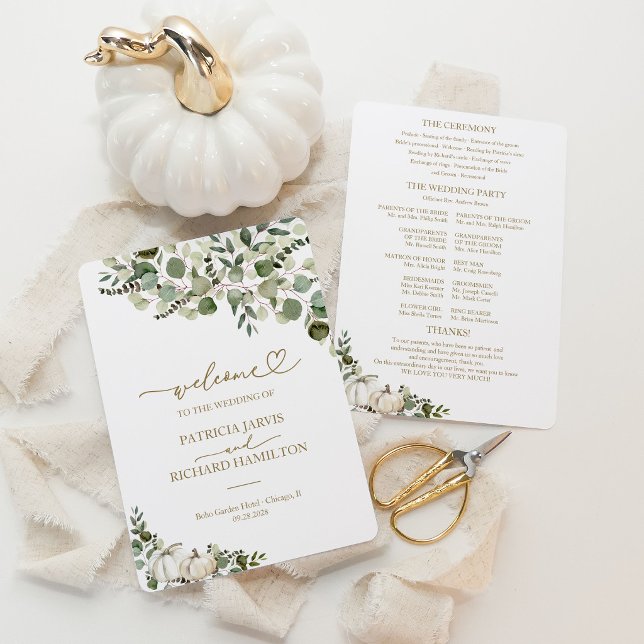 Hochzeit im Herbst Grüne Kürkin Einladung (Von Creator hochgeladen)