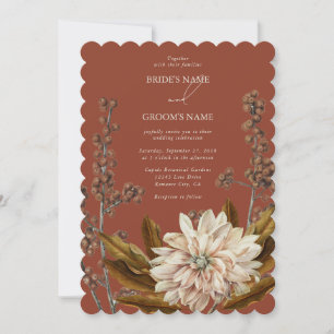 Hochzeit im Herbst Herbst Flora und Fauna Einladung